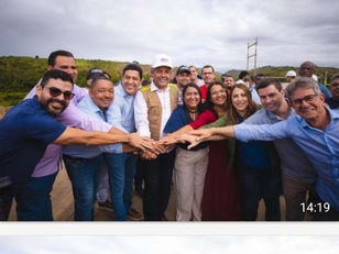 Cláudia esteve em vistoria da nova ponte do Rio Jequitinhonha ao lado do governador