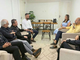 CEO de mineradora, prefeito Robério e deputada Cláudia têm encontro com vista no desenvolvimento regional