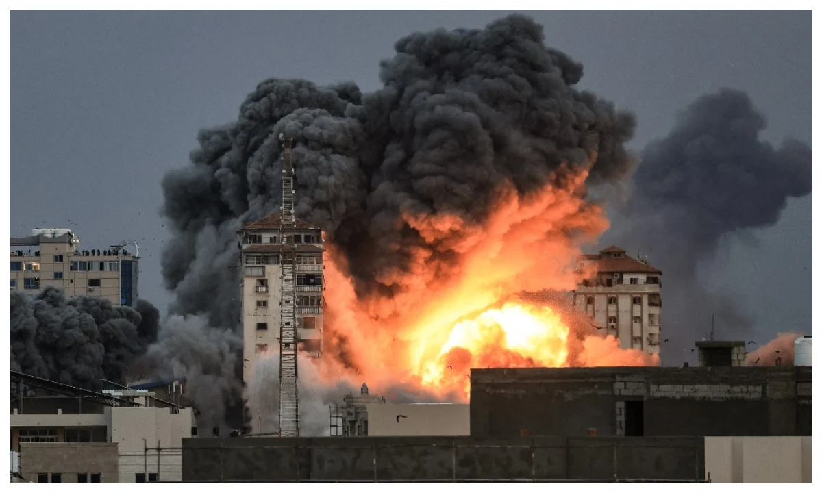 explosão numa cidade