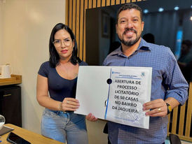 Prefeito Ricardo Flauzino assina abertura de processo licitatório para construção de 50 casas populares no bairro da Jaqueira