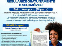 Prefeitura de Eunápolis promove mutirão de regularização de imóveis no bairro Aeroporto entre os dias 3 e 7 de agosto