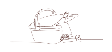 ピクニックバスケットのイラスト