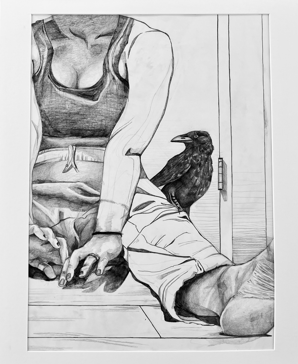 Do You Have Faith? (2023), graphite on paper 