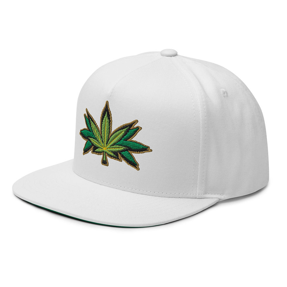 Thumbnail: Embroidered Cannabis Leaf Hat