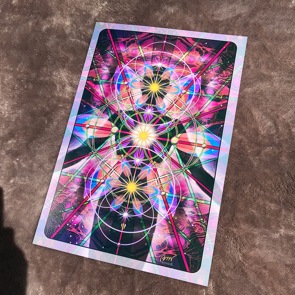 Thumbnail: Chakras - Sacred Geometry 2020 Art Print - B.Woodruff