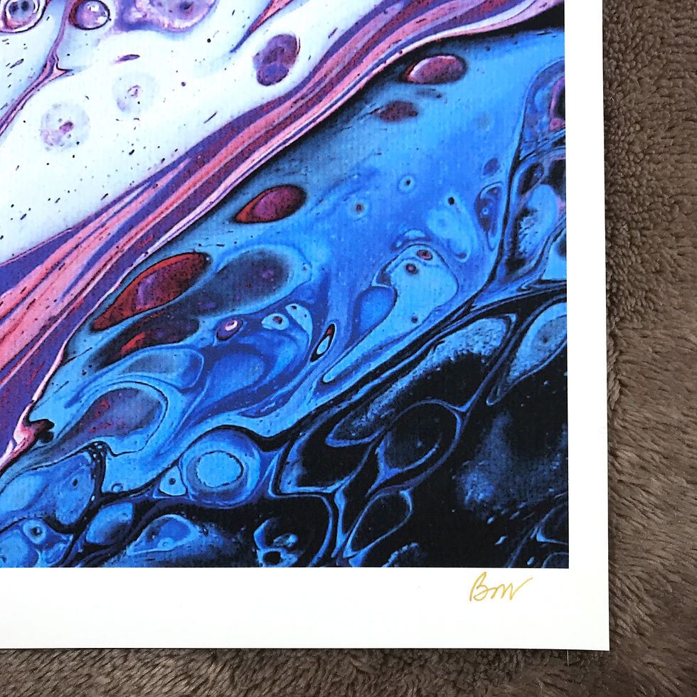 Thumbnail: Acrylic Pour Art Print Poster - B.Woodruff