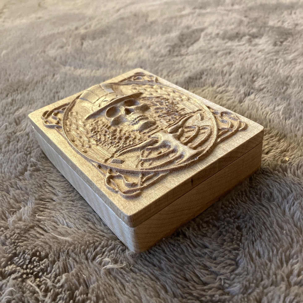 Thumbnail: Grateful Dead Uncle Sam BOX - carved Maple - B.Woodruff