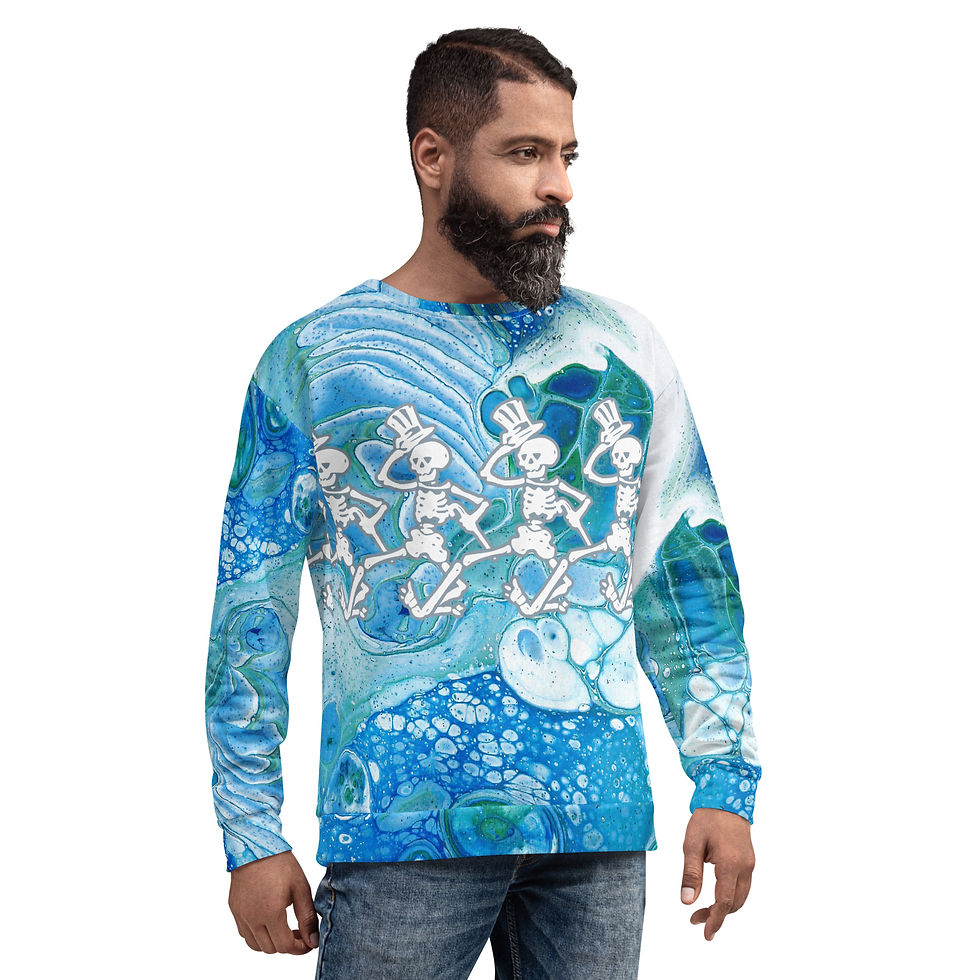 Thumbnail: Liquid Dancing Skeletons - Grateful Dead Sweatshirt