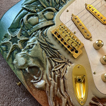 Natural Mystic (Rasta Lion) - Woodruff Brothers Custom Guitars