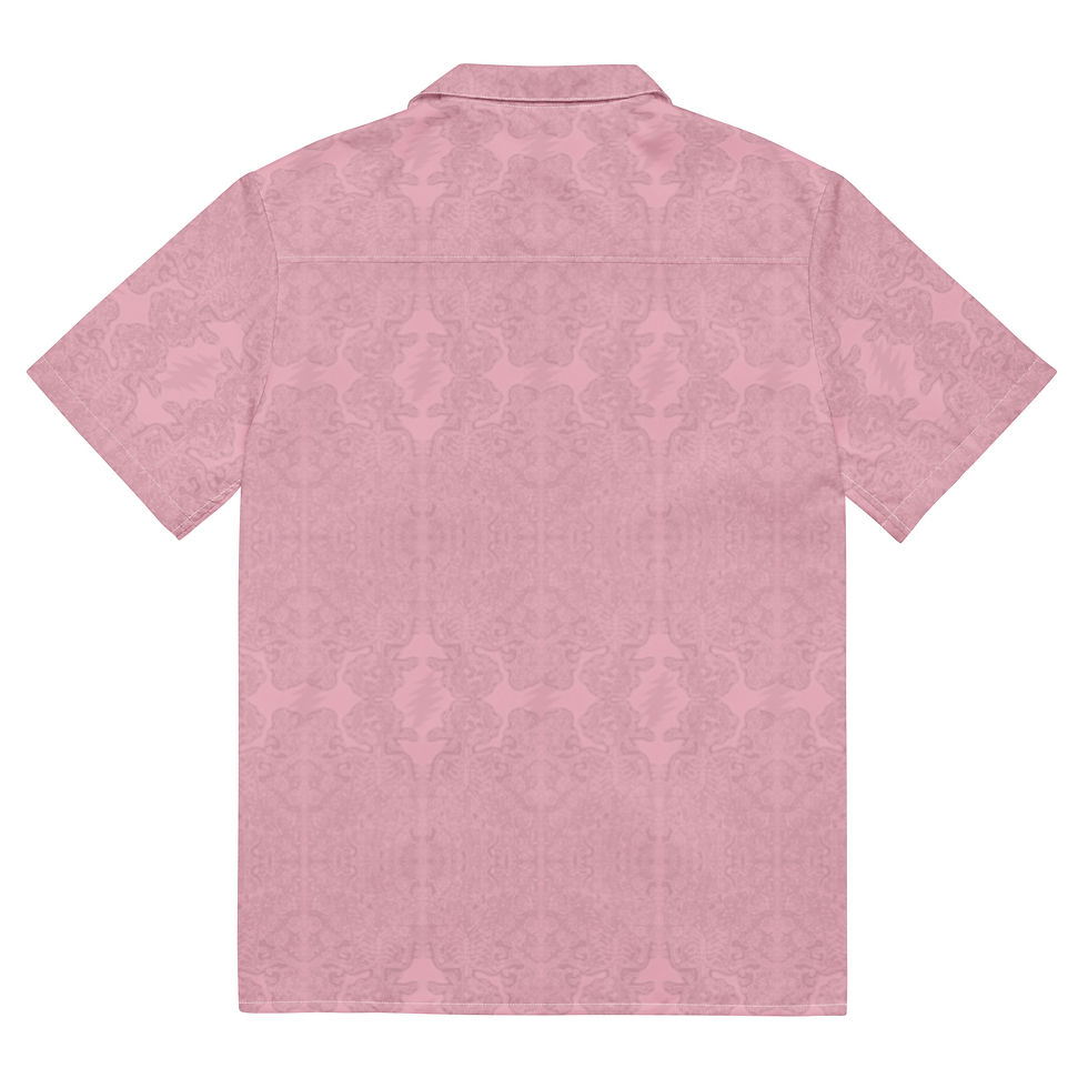 Thumbnail: Skull and Roses Electric Tint Grateful Dead Unisex button shirt (CUPID PINK)