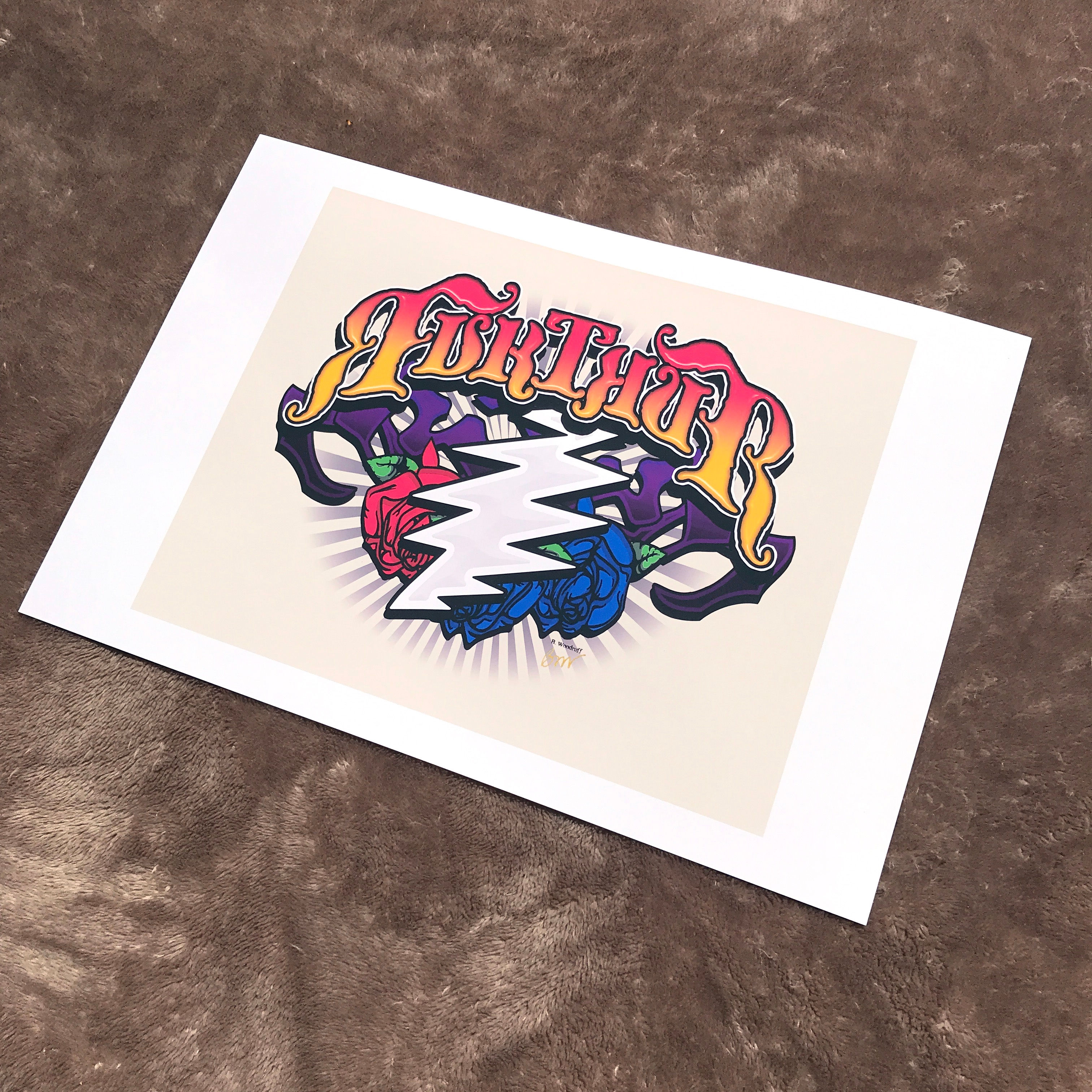 Furthur Reverseible Logo 2011 Art Print Poster - B.Woodruff