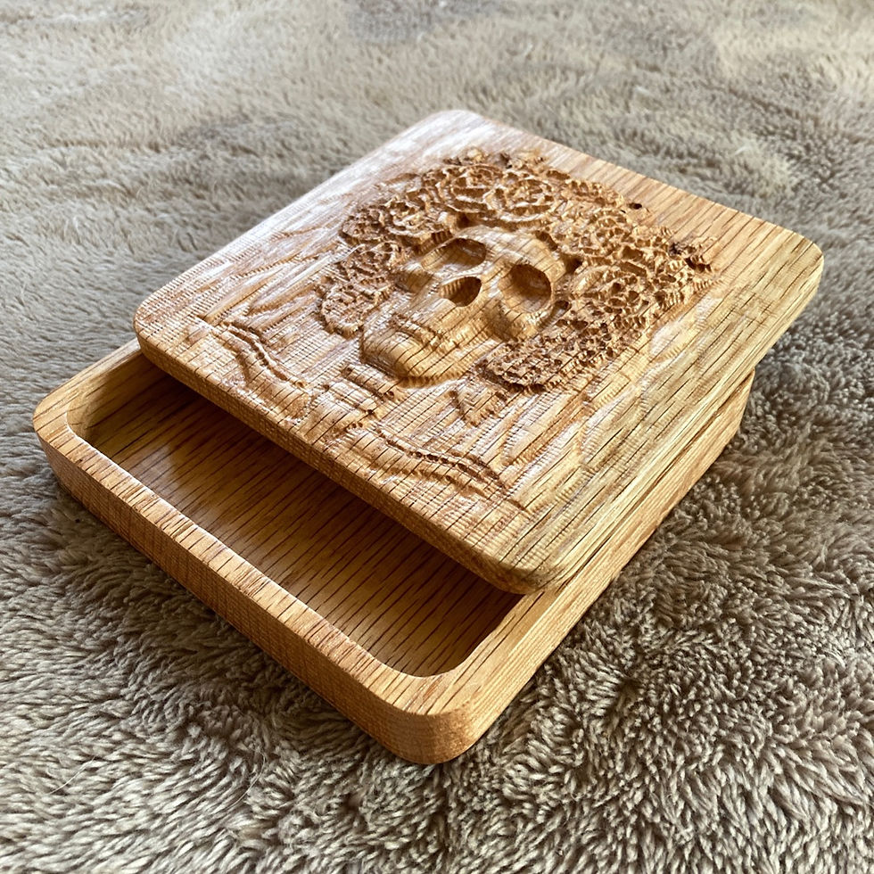 Thumbnail: B.Woodruff Artworks - Skull & Roses Box