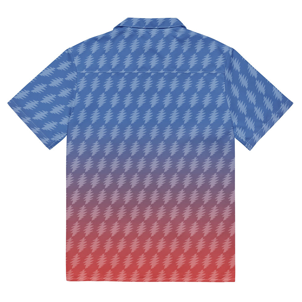 Steal Your Face Lightning Bolt Grateful Dead Button Shirt