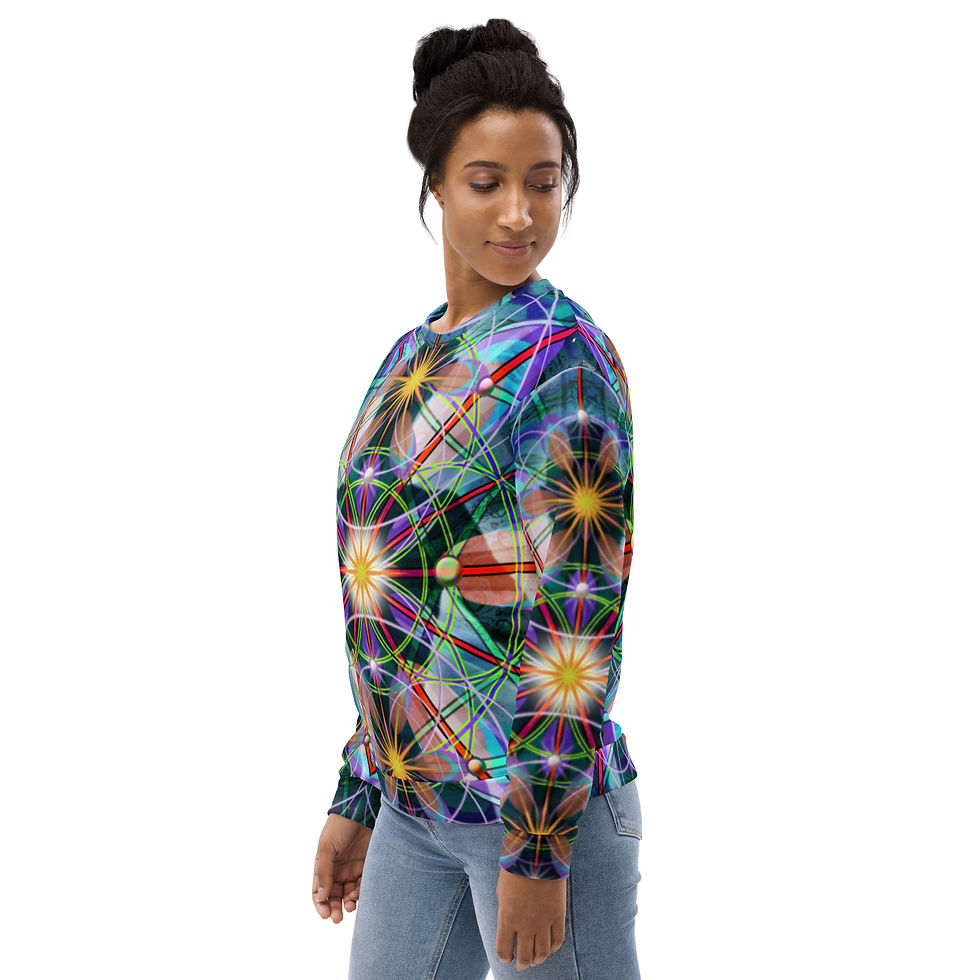 Thumbnail: "Chakras" All-over print Unisex Sweatshirt art by B.Woodruff
