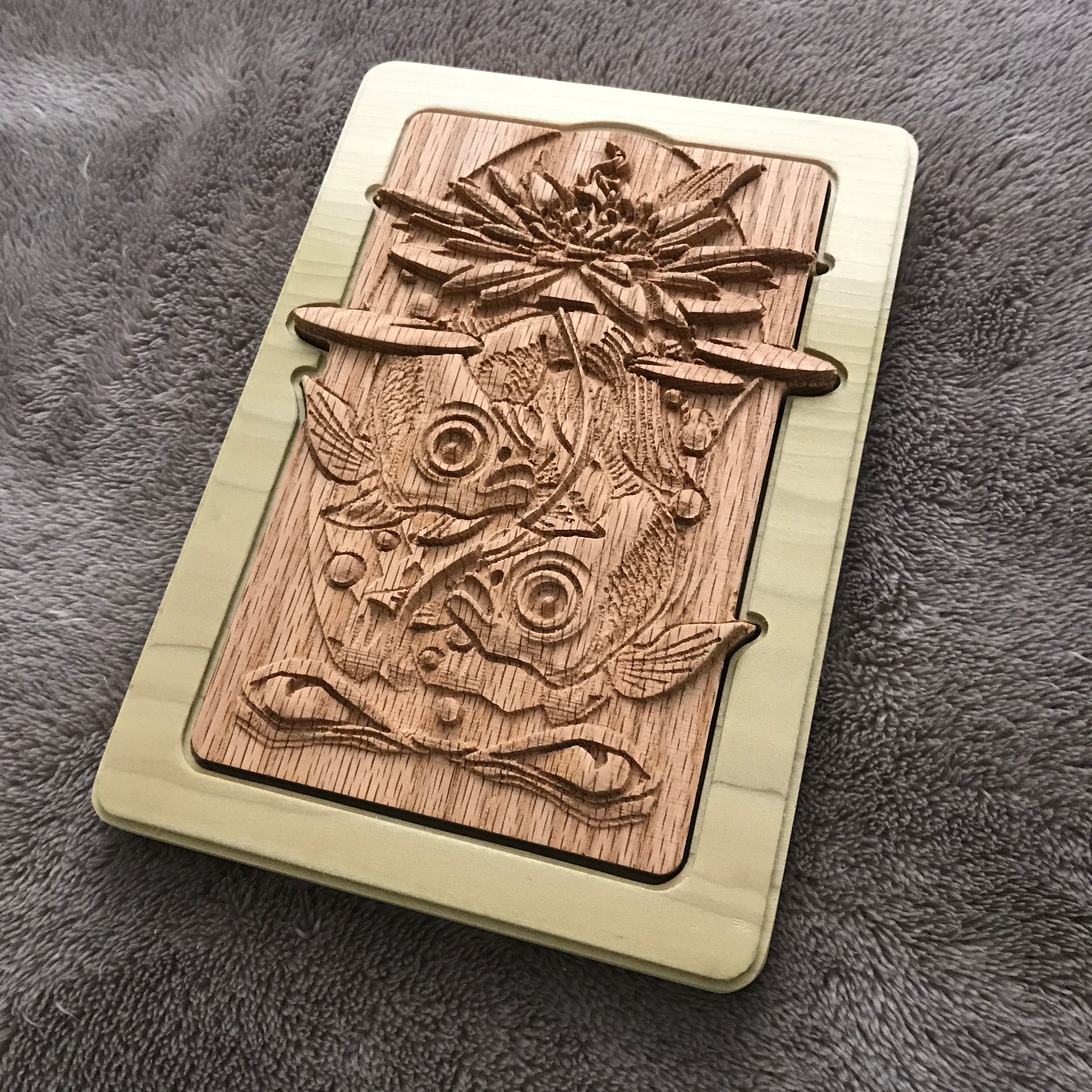 Widespread Panic Fish 2002 - 3d Relief Carving by B.Woodruff