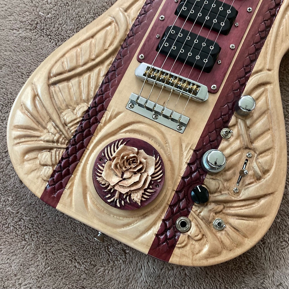 Thumbnail: American Beauty IV (Reality Wolf) Custom Guitar by Woodruff Brothers Guitars