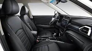 schwarze Leder Sitze Auto Innen