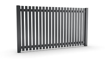 Aluminium-Lattenzaun SLENDER mit vertikalen Latten