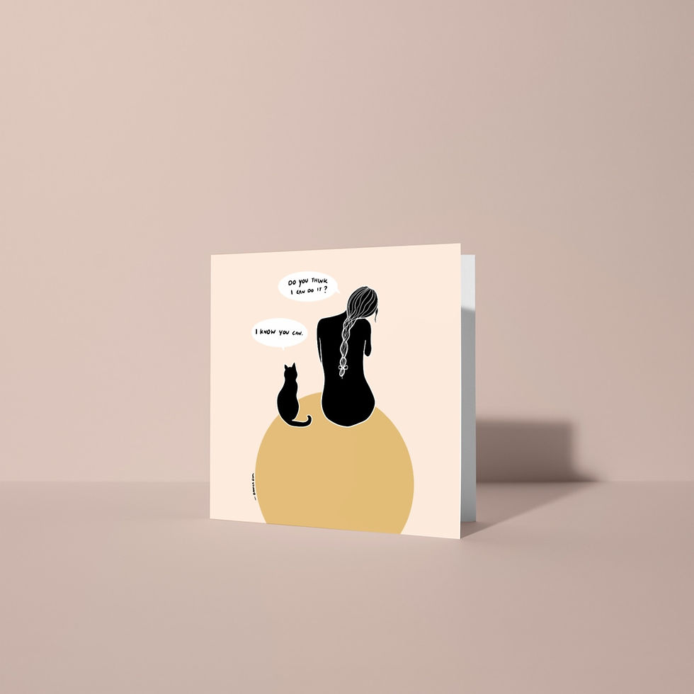 Thumbnail: 4 Greeting Cards with Envelope - Conversations with my cat