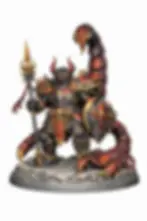 figura de escorpión pintada vista de frente