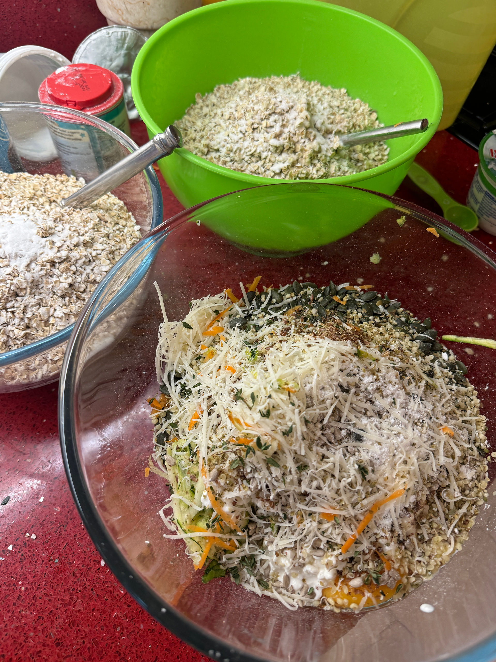 Bowls of ingredients