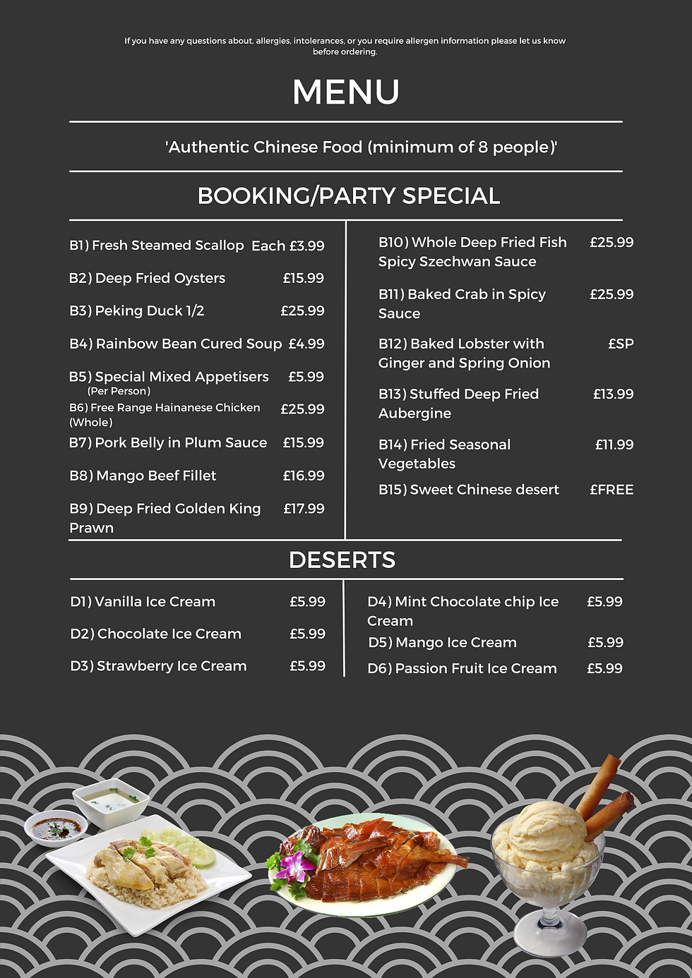 Shanghai Inn Menu
