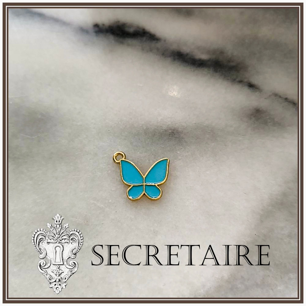 Charm -  Butterfly, light blue [U04E]