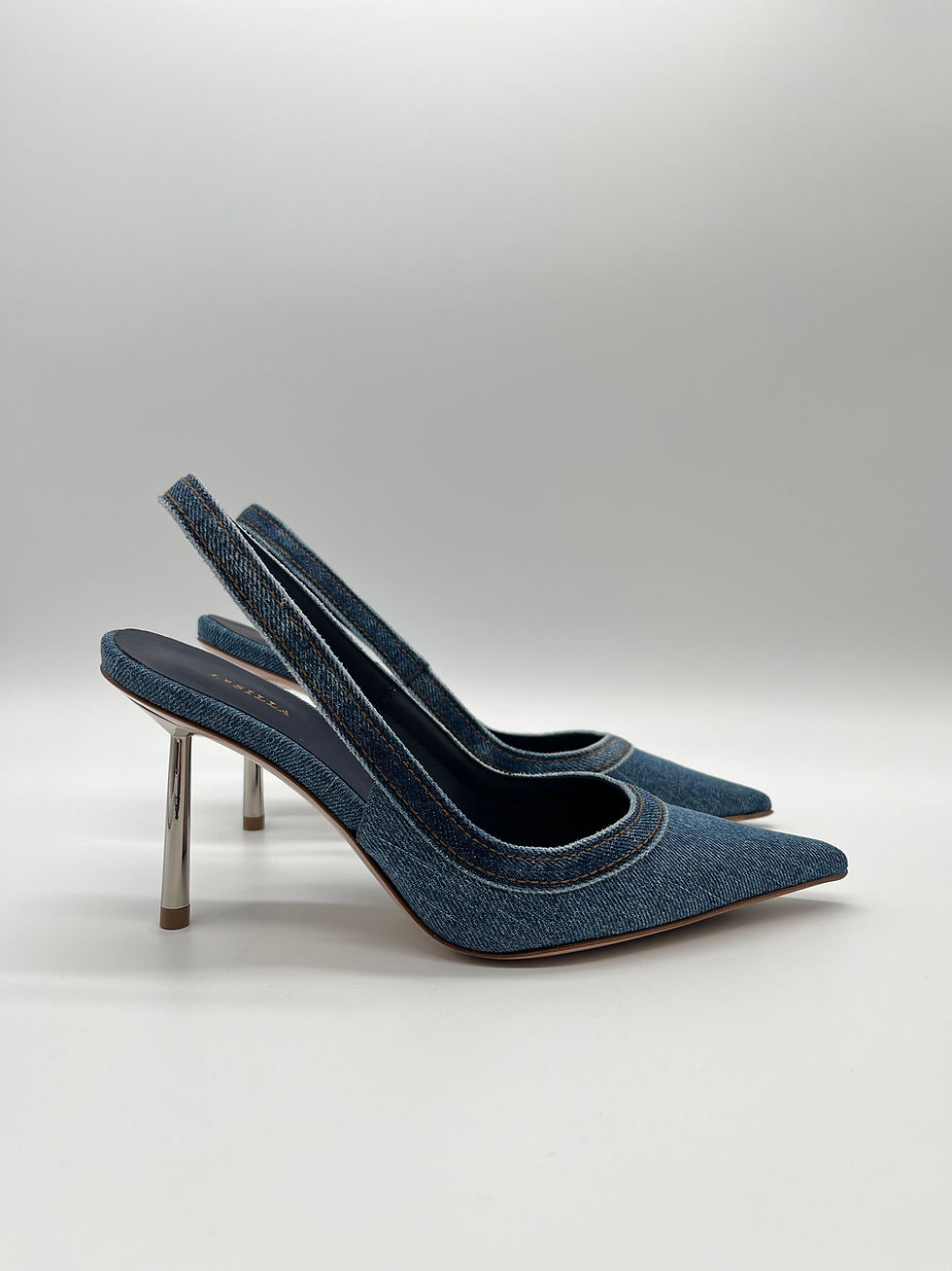 Le Silla denim slingback