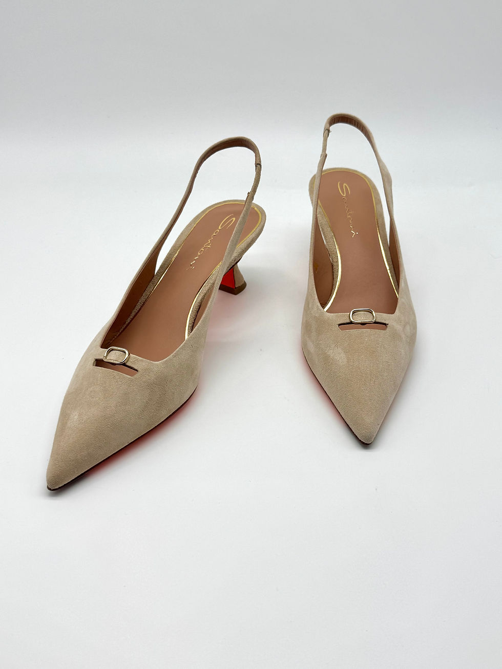 Thumbnail: Santoni beige slingback