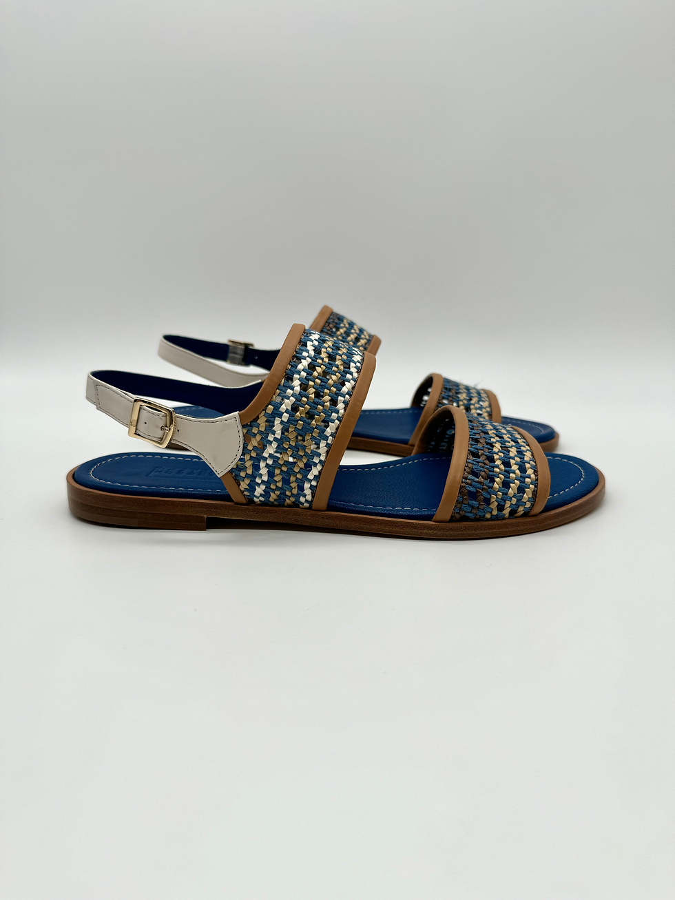 Thumbnail: Fratelli Rossetti camel/blauw sandaal