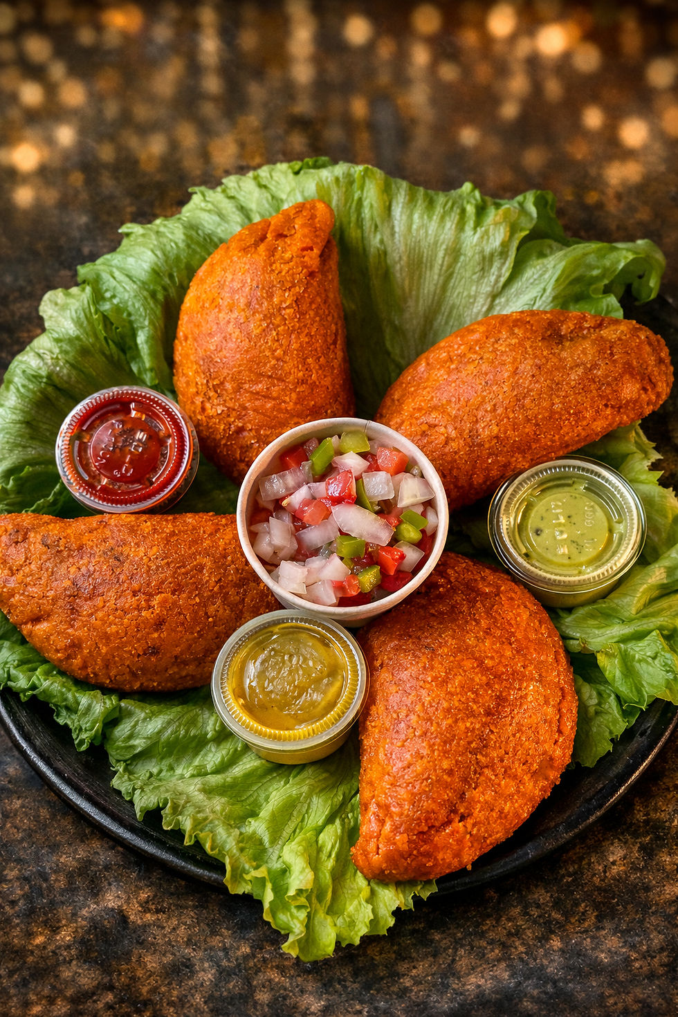 Fresh beef and chicken empanadas served for corporate catering in New Jersey