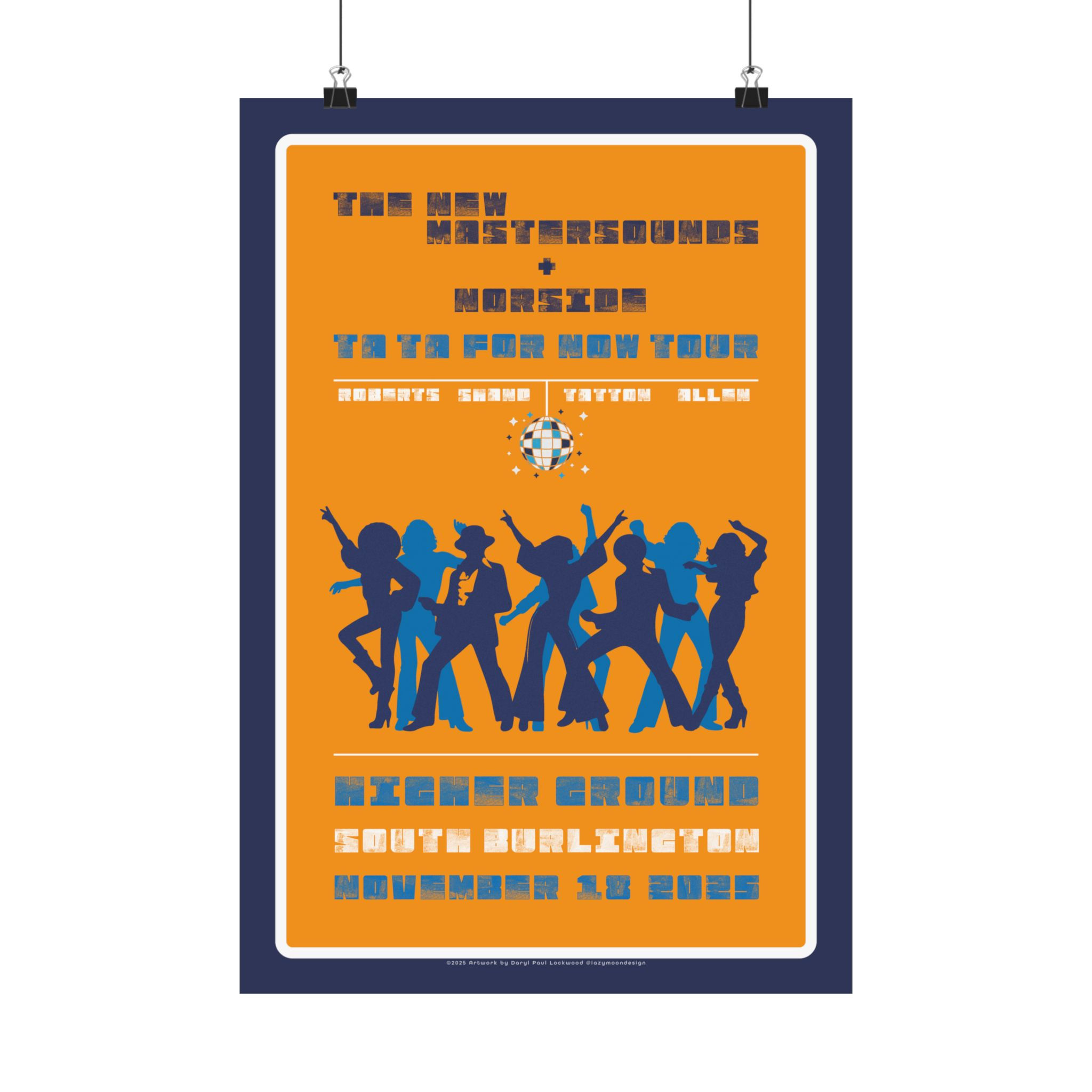 NMS Burlington VT (Higher Ground) 2025 TTFN Tour Poster