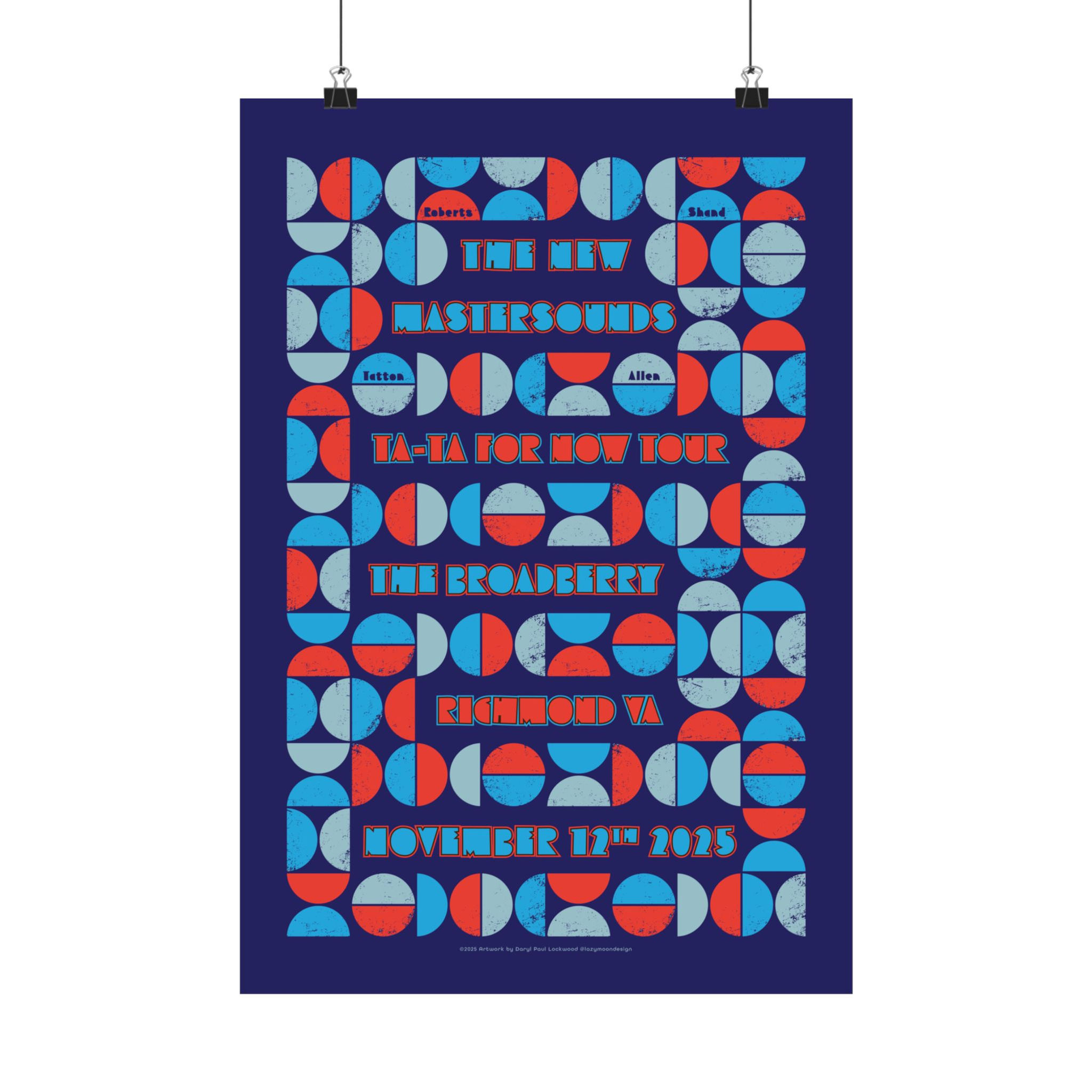 NMS Richmond VA (The Broadberry) 2025 TTFN Tour Poster (Navy)