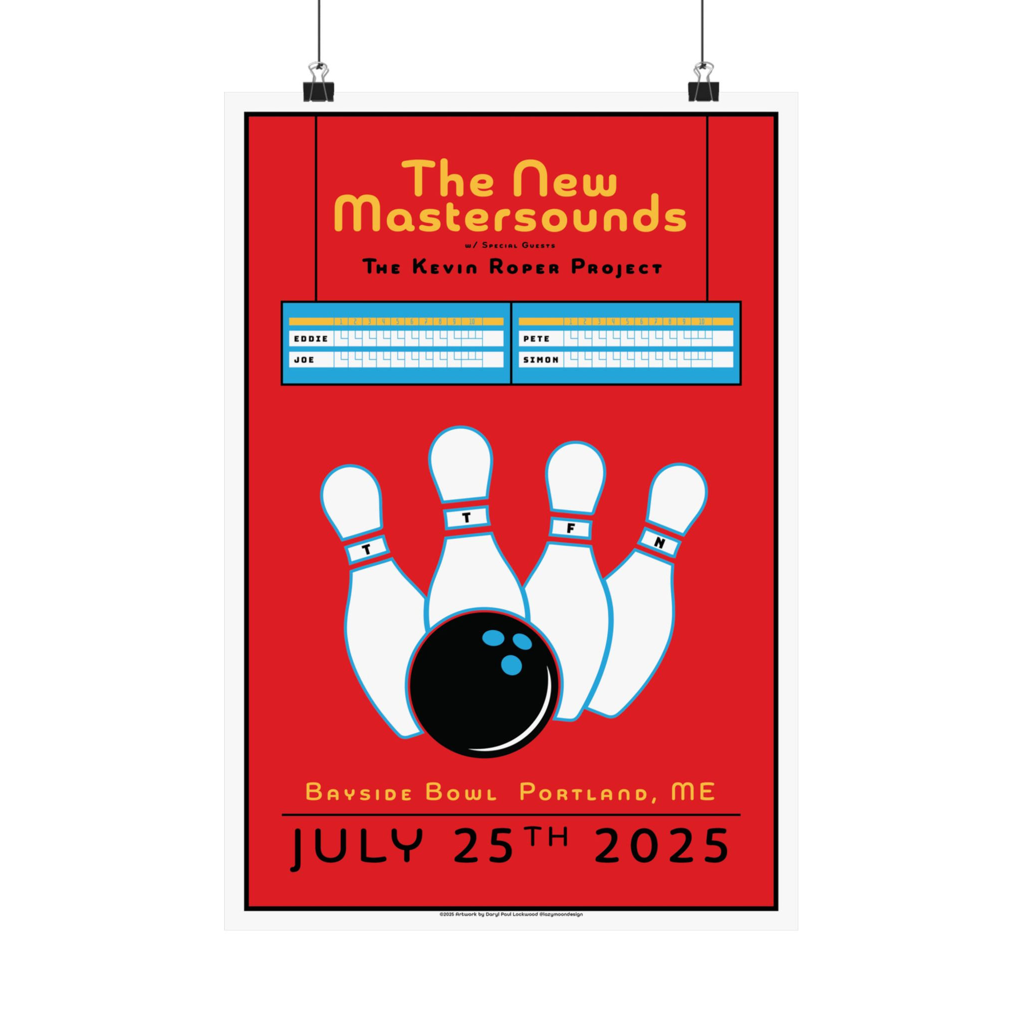 NMS Portland ME (Bayside Bowl 7/25) 2025 TTFN Tour Poster