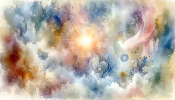 DALL·E 2024-03-24 10.58.36 - Create a watercolor image that symbolizes 'the divine call' u