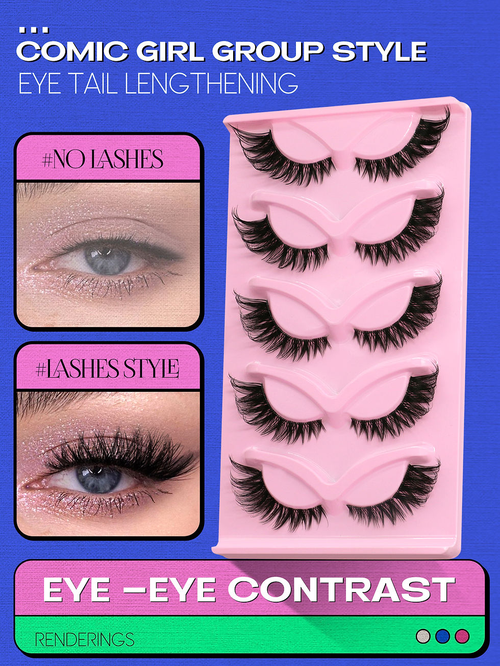 Thumbnail: Veltrinay Cat Eye Faux Mink Lashes — Clear Band