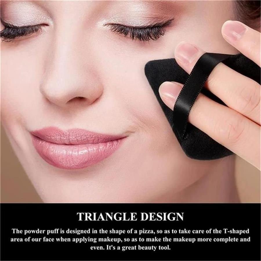Thumbnail: 3/5/6 Pcs Triangle Powder Puff For Loose Powder Liquid Cosmetic Soft Plush Powde