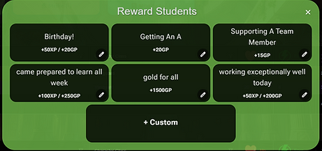 Reward popup