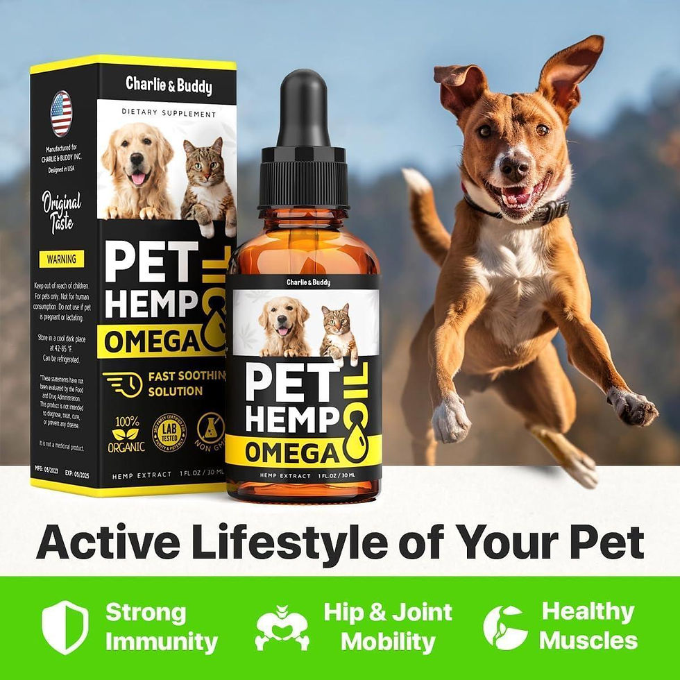 Thumbnail: Hеmp and Salmon Oil for Dogs Skin Coat Hеalth 3 6 9 Omega Calming Treat 1 fl oz