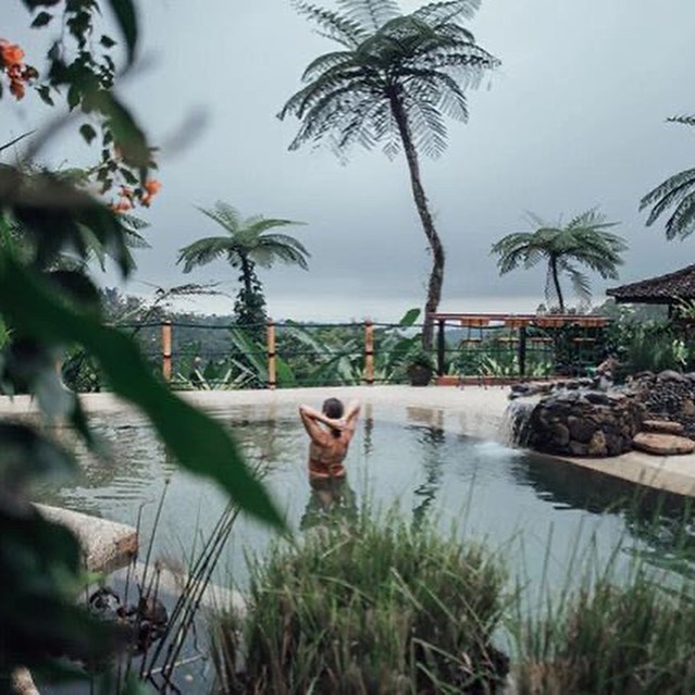 Take a sunrise swim in our natural pool