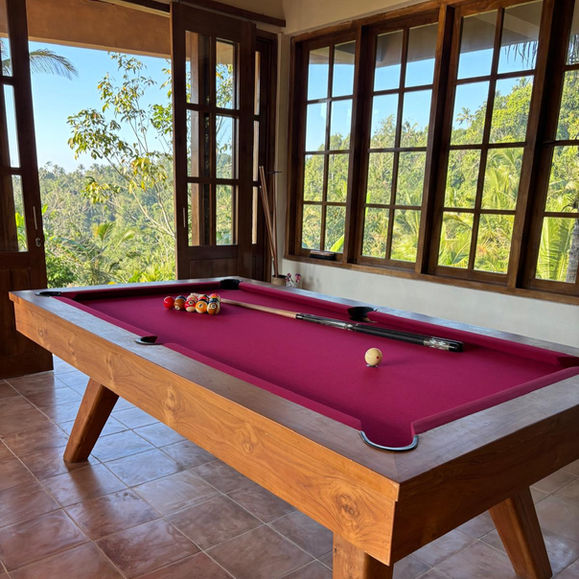 A stunning billiards table downstairs