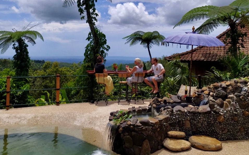 Relax at the Pool Bar with Panoramic Views to Uluwatu