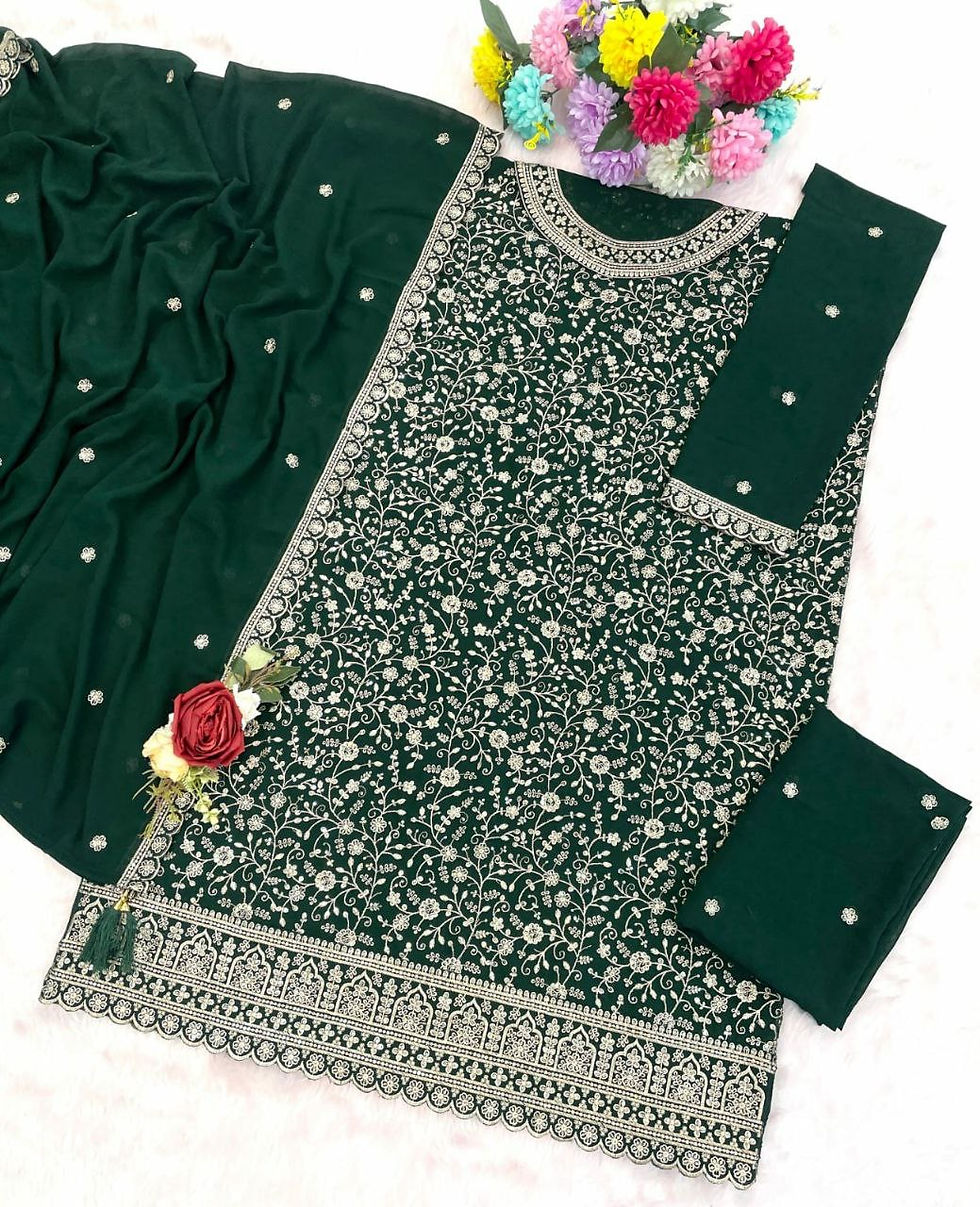 Thumbnail: Beautiful partywear plus size suits upto size 54
