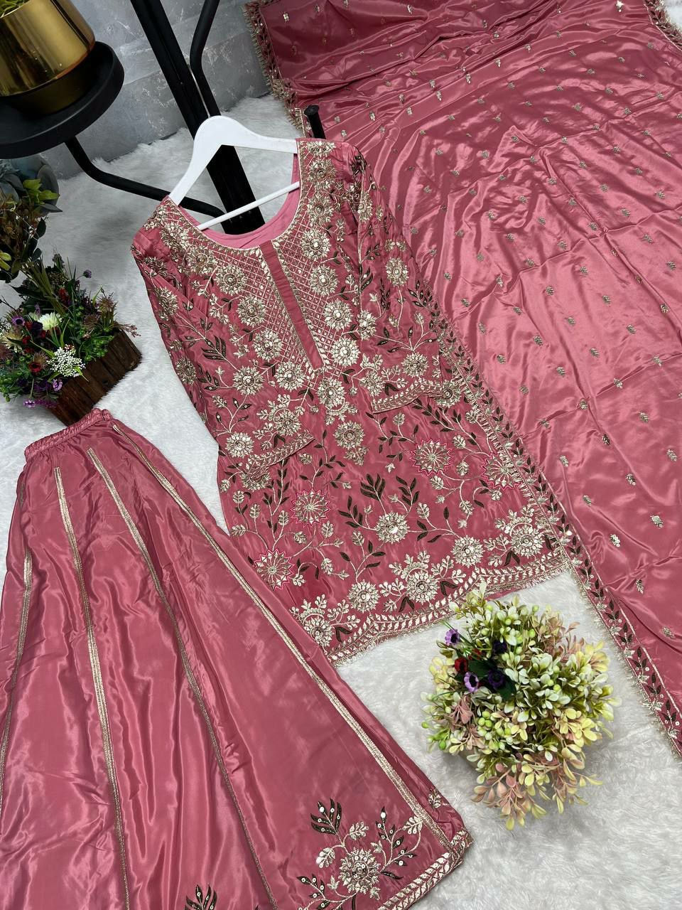 Thumbnail: Gorgeous partywear sharara suits