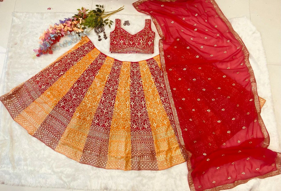 Beautiful multi - coloured lehenga