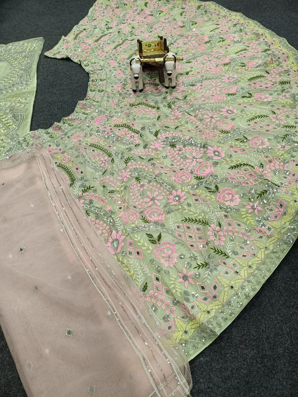 Thumbnail: Partywear lehengas with beautiful handwork 