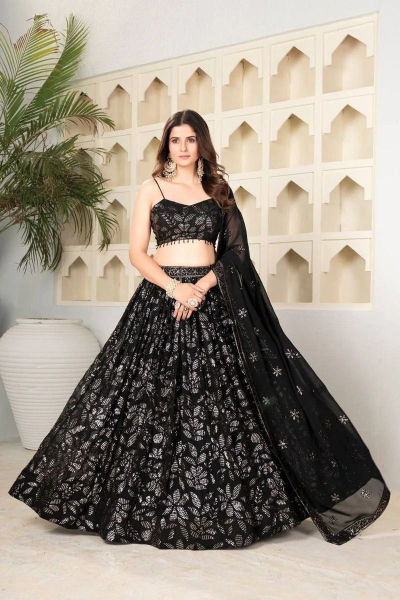 Black Partywear Lehenga