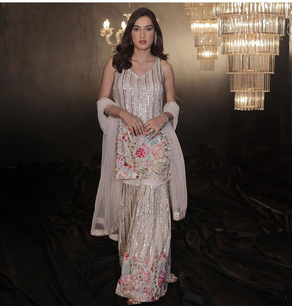 Beautiful Partywear sharara suit
