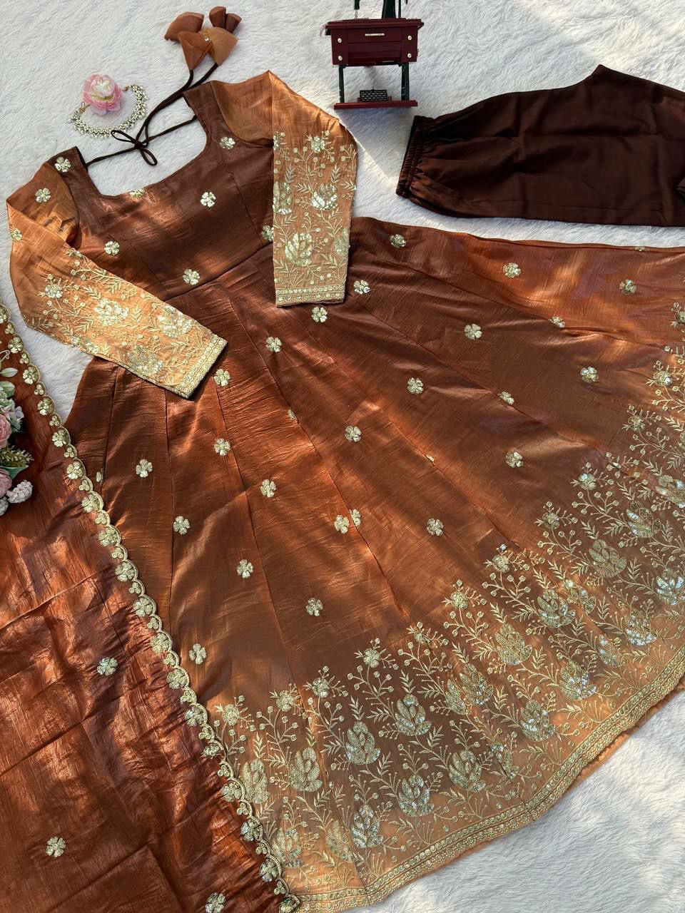 Miniature : Partywear anarkali suit