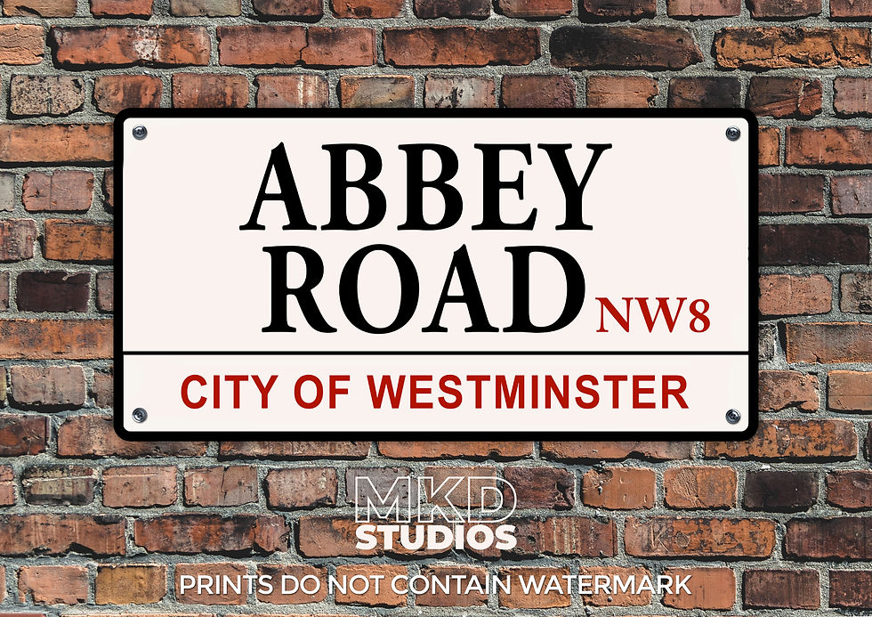 Abbey Road Retro Sign